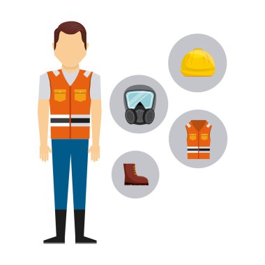 Emanet endüstri donatım düz simgeler