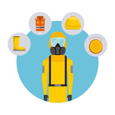 Emanet endüstri donatım düz simgeler