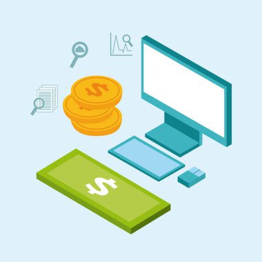 yararlı için masaüstü izometrik simgesi