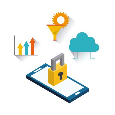 yararlı için smartphone izometrik simgesi