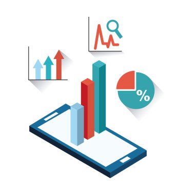 yararlı için smartphone izometrik simgesi