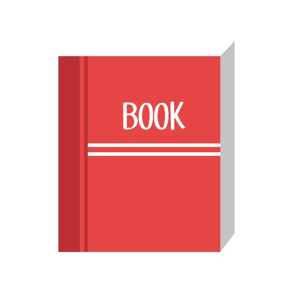 Libro con cubierta roja — Vector de stock