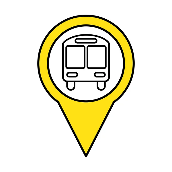 Zastávka bus umístění pin — Stockový vektor