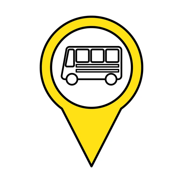 Fermata bus posizione pin — Vettoriale Stock