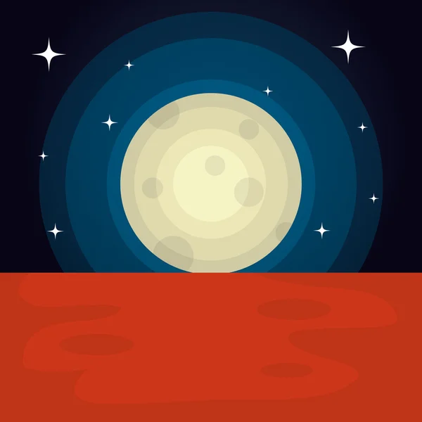 Luna universo espacio — Vector de stock