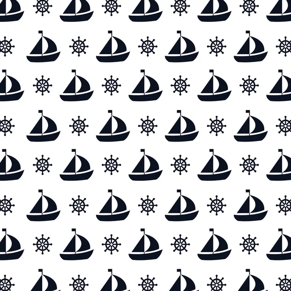 Sailboat ship background — Stock Vector