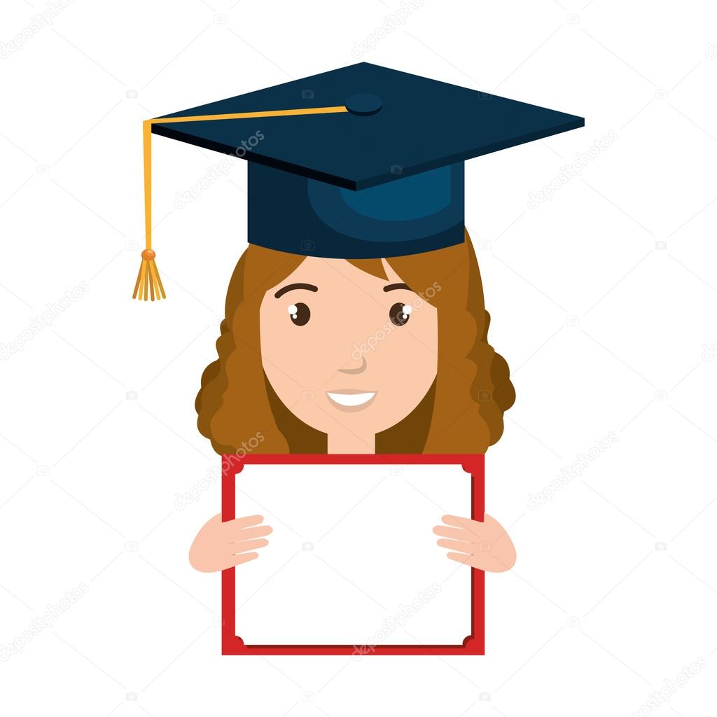 avatar girl with graduation cap