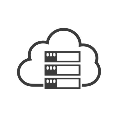 bulut bilgi işlem veri merkezi izole simgesi