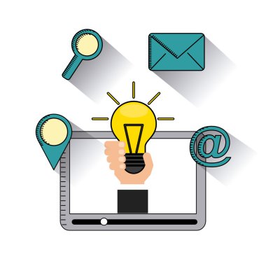 Arama Motoru Optimizasyonu düz simgeler