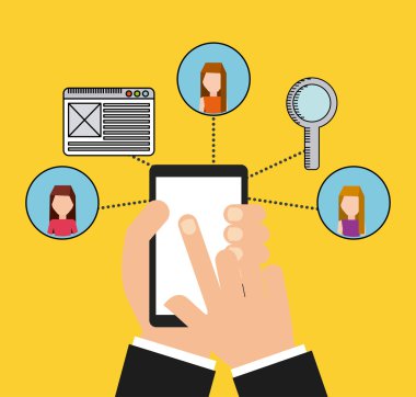 Arama Motoru Optimizasyonu düz simgeler