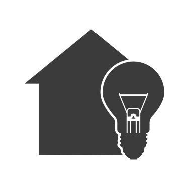 ev siluet ekoloji simgesiyle