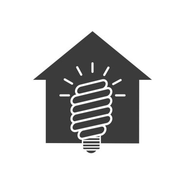 ev siluet ekoloji simgesiyle