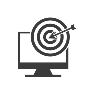 bilgisayar ekranının seo simgesiyle