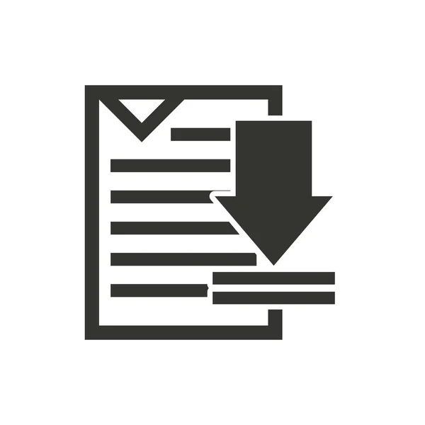 Documento di testo icona isolata — Vettoriale Stock