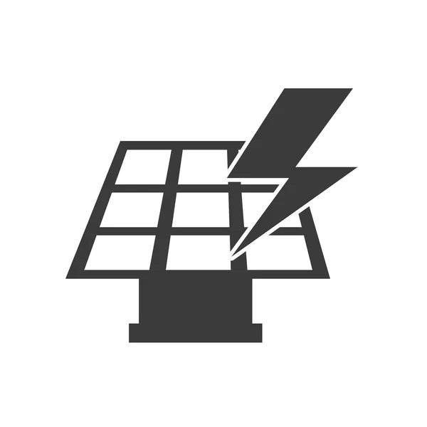 Pannello a energia solare con icona — Vettoriale Stock