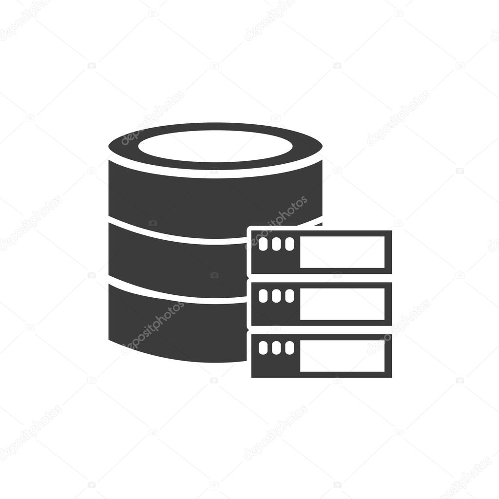 data storage center isolated icon