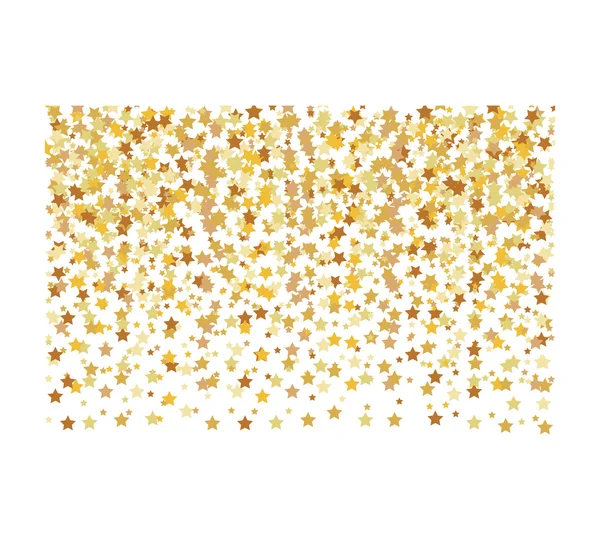 Estrelas douradas confetti — Vetor de Stock