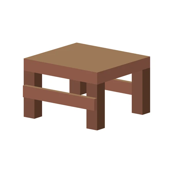 Stolní dřevěný nábytek — Stockový vektor