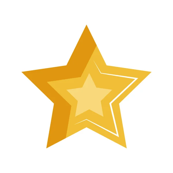 Hvězda zlatá lesklá — Stockový vektor