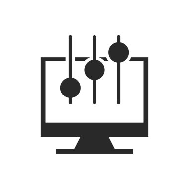 monitör bilgisayar düğme ses menüsü ile