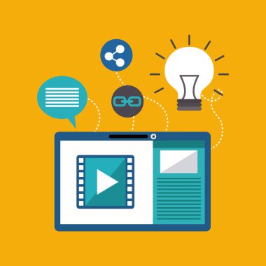 düz Mobil Sosyal Medya simgeler