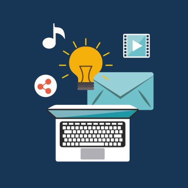 düz Mobil Sosyal Medya simgeler