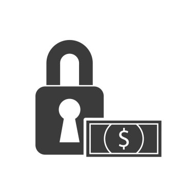 iş güvenlik asma kilit simgesi