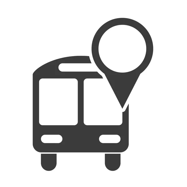 Przystanek autobusowy lokalizację pin — Wektor stockowy