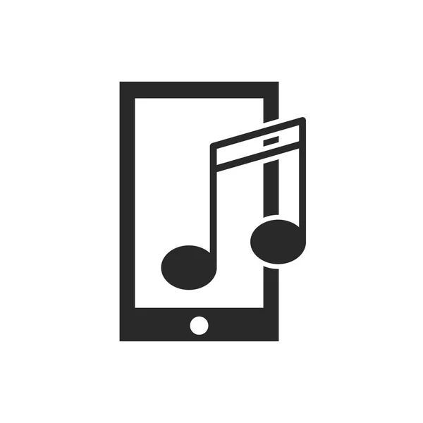 Smartphone avec menu audio à bouton — Image vectorielle
