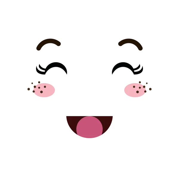 Emoticono de dibujos animados kawaii — Archivo Imágenes Vectoriales