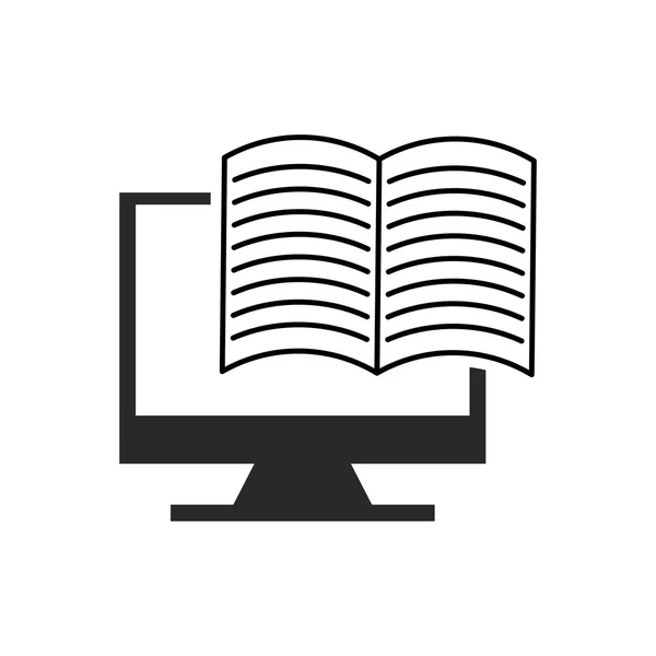 Tecnología de libro electrónico icono aislado — Archivo Imágenes Vectoriales