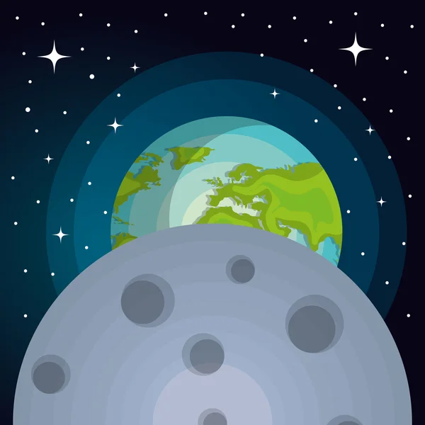 Planeta tierra en el espacio — Vector de stock