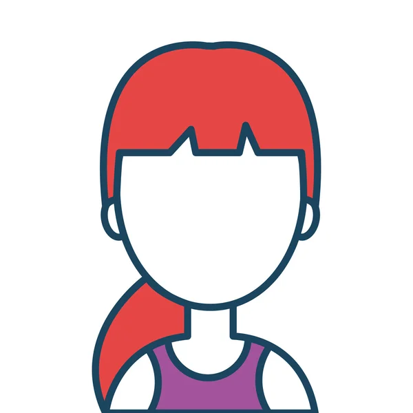 Mulher avatar desenhos animados — Vetor de Stock