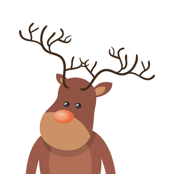 Animal de Natal cervo — Vetor de Stock