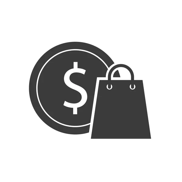 Mynt pengar investeringar ikon — Stock vektor
