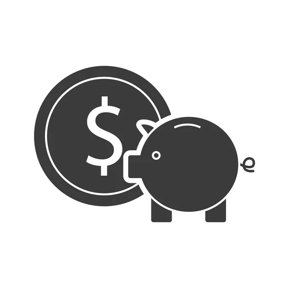 Ikona investiční mince peníze — Stockový vektor