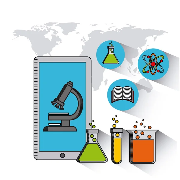 数据科学在线平面图标 — 图库矢量图片