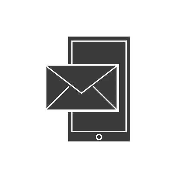 Envelop pictogram sociale marketing — Stockvector