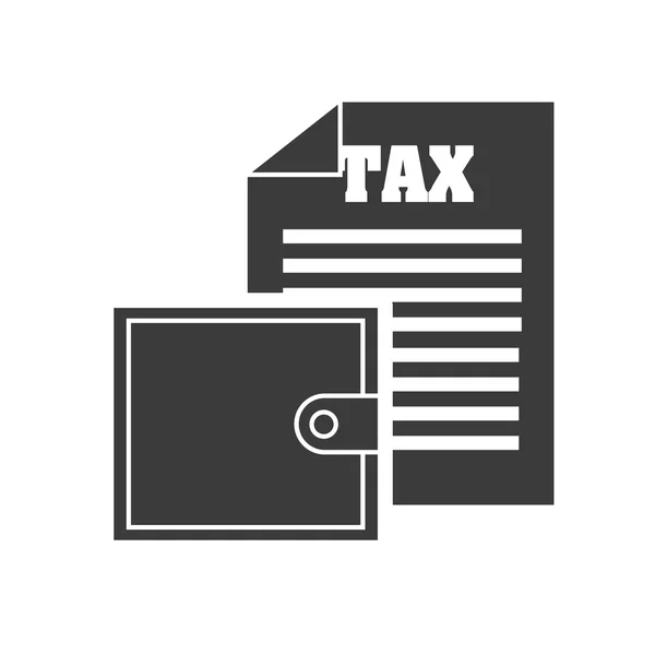 Icône du document de reçu fiscal — Image vectorielle