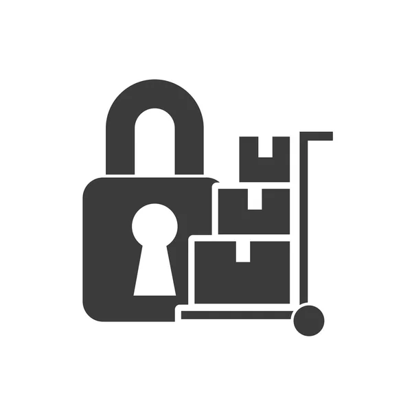 Business security Hangslot-pictogram — Stockvector