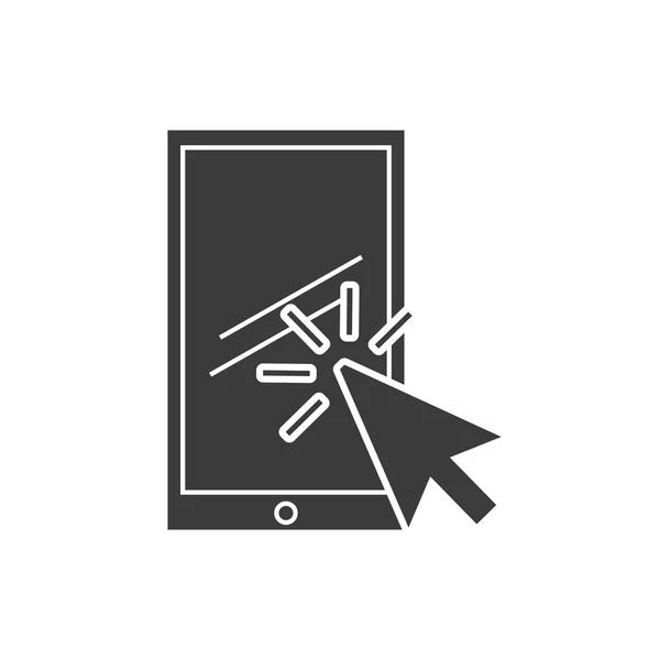 Smartphone med ikonen isolerade — Stock vektor
