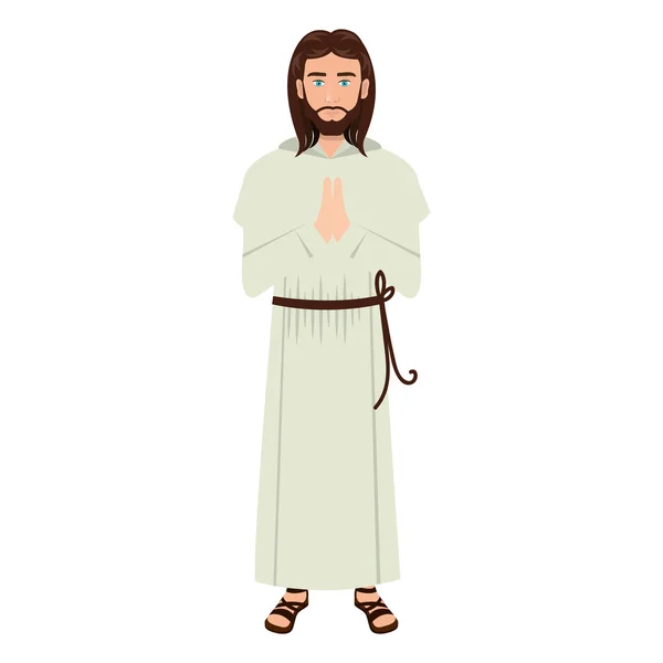 Jesus christ man cartoon — Stock Vector