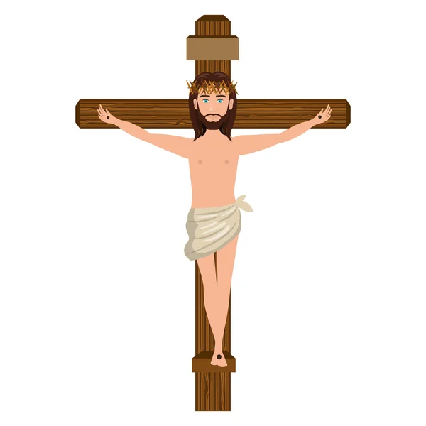 Jesus christ man cartoon — Stock Vector