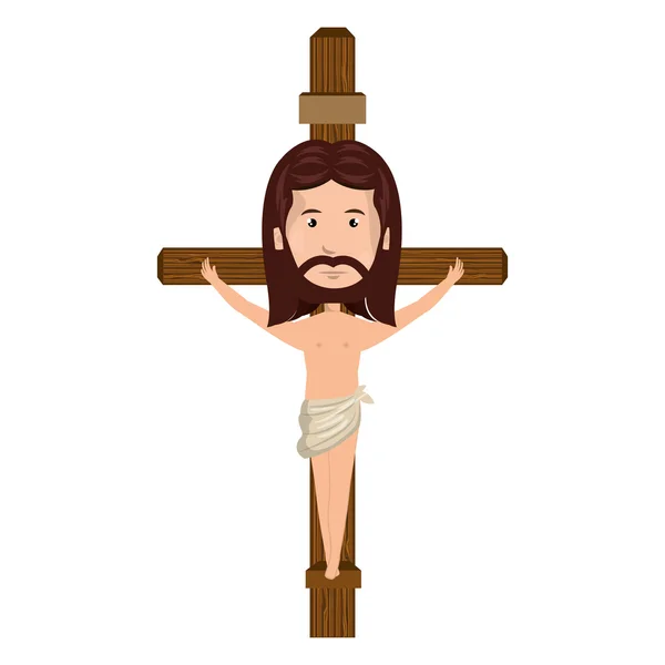 Ο Ιησούς Χριστός ο άνθρωπος κινουμένων σχεδίων — Διανυσματικό Αρχείο