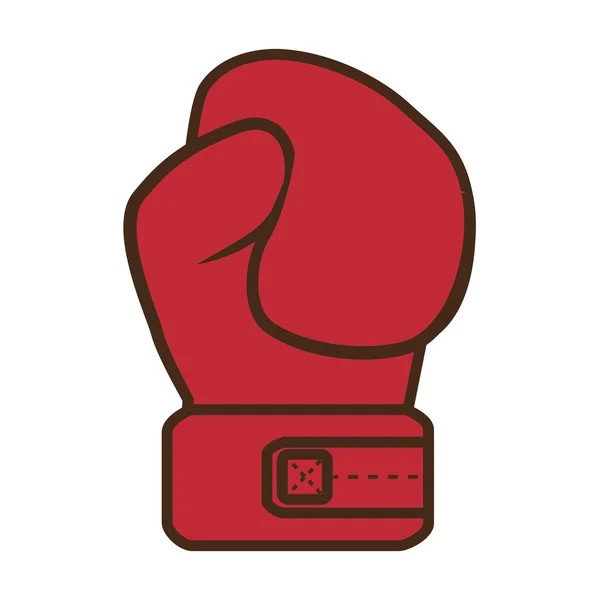 Röda handske boxning — Stock vektor