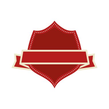 etiket ile kırmızı kalkan