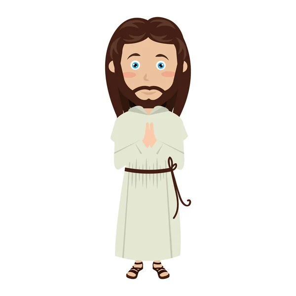 Jesús Cristo hombre de dibujos animados — Vector de stock