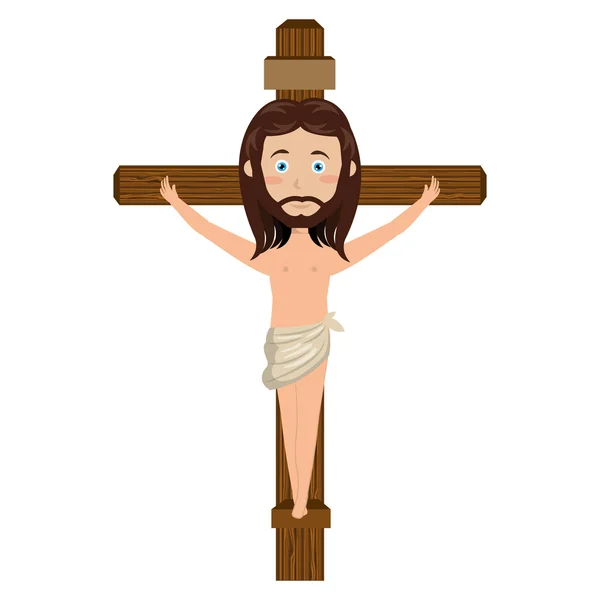 Jezus Chrystus man kreskówki — Wektor stockowy