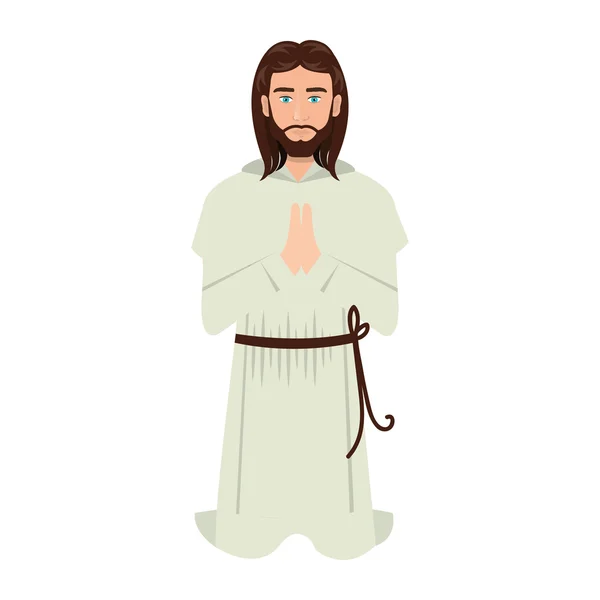 Jésus Christ homme dessin animé — Image vectorielle