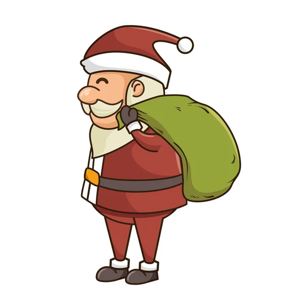 Santa claus kreslený — Stockový vektor